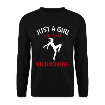 Kickboxerin Spruch Geschenk Damen Mädchen - Unisex Pullover - Schwarz - Vorne - Alina (178cm) & Michal (187cm)