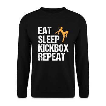 Kickboxing Dire Kickboxer Cadeau Femmes - Sweat-shirt Unisexe - noir - Devant - Alina (178cm) & Michal (187cm)