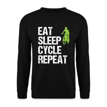Radfahrerin Spruch Mountainbikerin Geschenk Damen - Unisex Pullover - Schwarz - Vorne - Alina (178cm) & Michal (187cm)