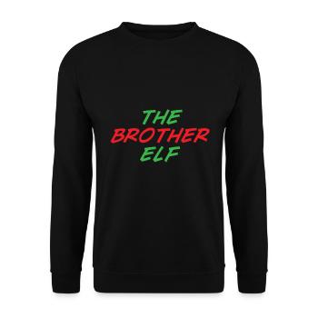 The Elf Brother - Christmas - Unisex Sweatshirt - black - Front - Alina (178cm) & Michal (187cm)