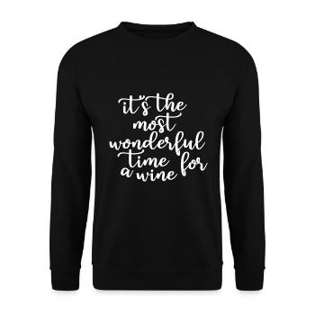 C’est le meilleur moment pour un vin - Sweat-shirt Unisexe - noir - Devant - Alina (178cm) & Michal (187cm)