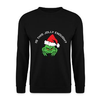 Est-ce assez drôle? -Joyeux Noël - Sweat-shirt Unisexe - noir - Devant - Alina (178cm) & Michal (187cm)