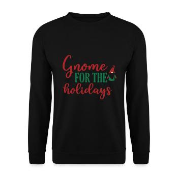 Dwarf for the holidays - Xmas - Unisex Sweatshirt - black - Front - Alina (178cm) & Michal (187cm)