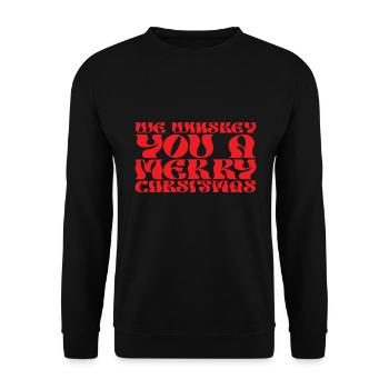 Nous vous souhaitons un joyeux Noël - Sweat-shirt Unisexe - noir - Devant - Alina (178cm) & Michal (187cm)