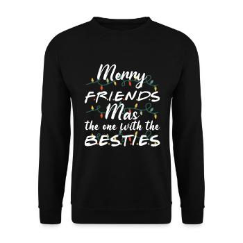 Merry Friends Mas celui avec le meilleur - Sweat-shirt Unisexe - noir - Devant - Alina (178cm) & Michal (187cm)