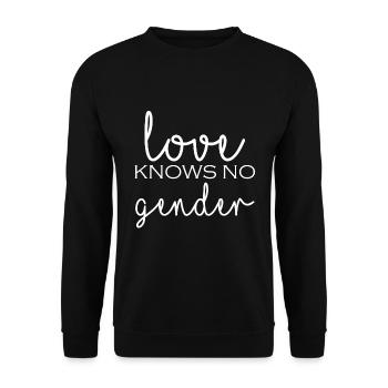 Liebe Kennt Kein Geschlecht - Unisex Pullover - Schwarz - Vorne - Alina (178cm) & Michal (187cm)