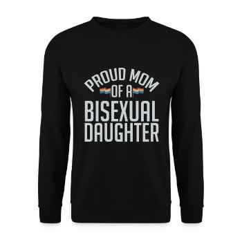 Stolze Mutter Einer Bisexuellen Tochter - Unisex Pullover - Schwarz - Vorne - Alina (178cm) & Michal (187cm)