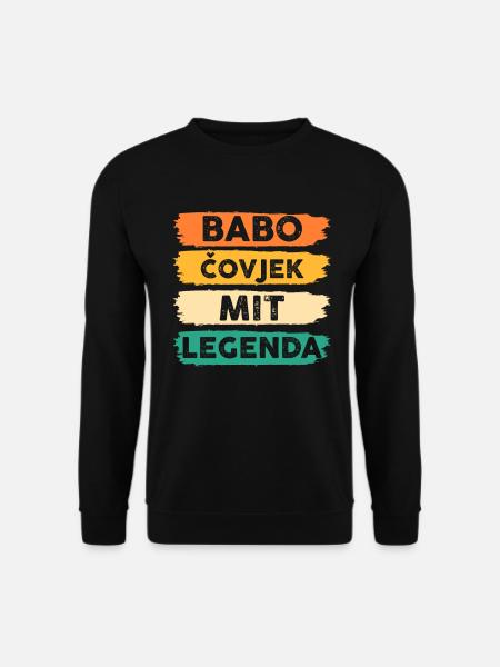 Babo Bosnien Vater Bosnischer Papa Balkan Bosna - Unisex Pullover - Schwarz