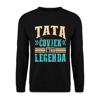 Serbien Vater Otac Srpski Balkan Papa Srbija - Unisex Pullover - Schwarz - Vorne - Alina (178cm) & Michal (187cm)
