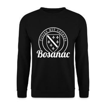 Covjek avec Legenda - Bosanac Bosna Bosnie - Sweat-shirt Unisexe - noir - Devant - Alina (178cm) & Michal (187cm)
