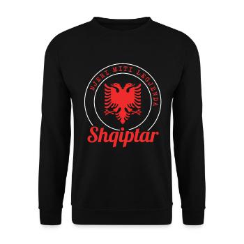 Albanien Njeri Miti Legjenda - Shqiptar Sqip - Unisex Pullover - Schwarz - Vorne - Alina (178cm) & Michal (187cm)