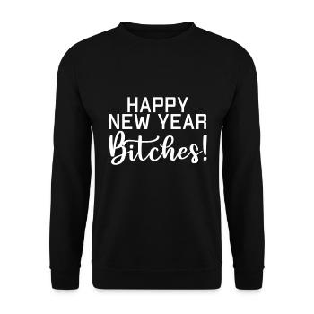 Bonne année !!*****! - Sweat-shirt Unisexe - noir - Devant - Alina (178cm) & Michal (187cm)