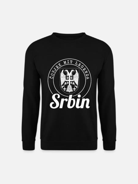 Covjek Mit Legenda - Srbin Srbija Serbien - Unisex Pullover - Schwarz