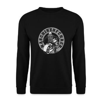 Opérateurs de machines - hélicoptères, motocyclistes et motards - Sweat-shirt Unisexe - noir - Devant - Alina (178cm) & Michal (187cm)