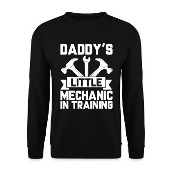Le petit mécanicien de papa en formation mécanicien - Sweat-shirt Unisexe - noir - Devant - Alina (178cm) & Michal (187cm)
