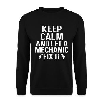 Restez calme et faites-le réparer par un mécanicien - Sweat-shirt Unisexe - noir - Devant - Alina (178cm) & Michal (187cm)