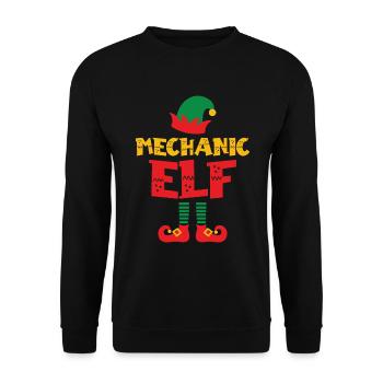 Mechanischer Elf - Mechaniker - Unisex Pullover - Schwarz - Vorne - Alina (178cm) & Michal (187cm)