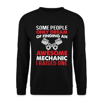Some people only dream of becoming a mechanic - Unisex Sweatshirt - black - Front - Alina (178cm) & Michal (187cm)