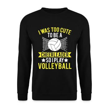 Ich War Zu Niedlich Um Cheerleader Zu Sein - Unisex Pullover - Schwarz - Vorne - Alina (178cm) & Michal (187cm)