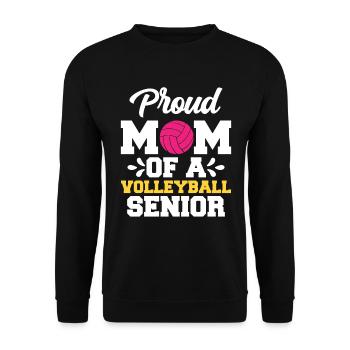 Stolze Mutter Einer Volleyball-Seniorin - Unisex Pullover - Schwarz - Vorne - Alina (178cm) & Michal (187cm)