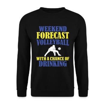 Prédiction du week-end Volleyball avec une chance - Sweat-shirt Unisexe - noir - Devant - Alina (178cm) & Michal (187cm)