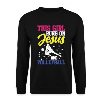 Au volleyball, je ne les appelle pas des adversaires - Sweat-shirt Unisexe - noir - Devant - Alina (178cm) & Michal (187cm)
