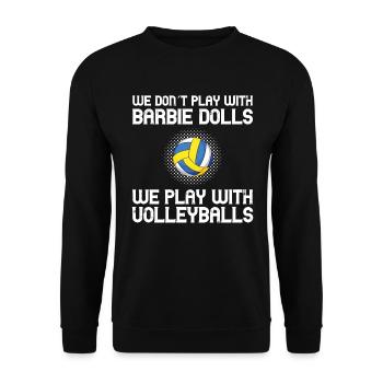 Cette fille aime Jésus et le volleyball - Sweat-shirt Unisexe - noir - Devant - Alina (178cm) & Michal (187cm)