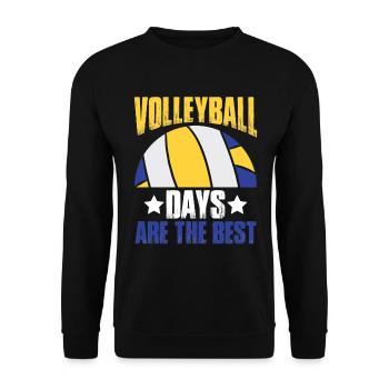 Volleyballtage Sind Die Besten - Volleyball - Unisex Pullover - Schwarz - Vorne - Alina (178cm) & Michal (187cm)
