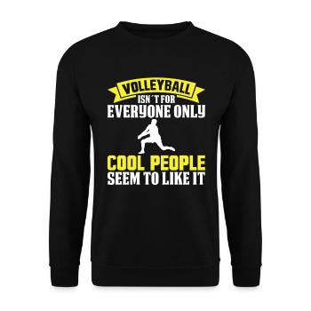Get up and shine It's volleyball time - Unisex Sweatshirt - black - Front - Alina (178cm) & Michal (187cm)