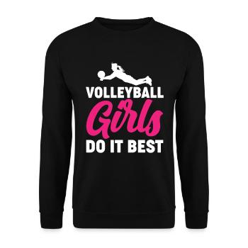 Le volleyball n’est pas pour tout le monde, juste pour les gens cool - Sweat-shirt Unisexe - noir - Devant - Alina (178cm) & Michal (187cm)