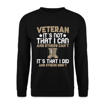 Veteran Es Ist Nicht So Das Ich Es Kann - Veteran - Unisex Pullover - Schwarz - Vorne - Alina (178cm) & Michal (187cm)