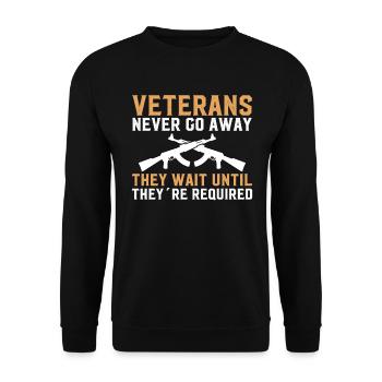 Veteranen Gehen Nie Weg Sie Warten Bis Sie Tot Sin - Unisex Pullover - Schwarz - Vorne - Alina (178cm) & Michal (187cm)