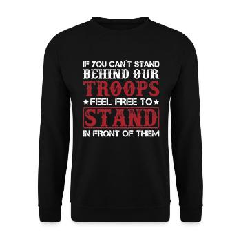 Si elle ne pouvait pas se tenir derrière nos troupes - Sweat-shirt Unisexe - noir - Devant - Alina (178cm) & Michal (187cm)