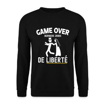 Futur Marié Humour Cadeau Enterrement Vie Garçon - Sweat-shirt Unisexe - noir - Devant - Alina (178cm) & Michal (187cm)