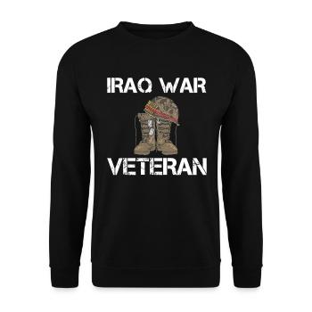 Irak Kriegsveteran - Unisex Pullover - Schwarz - Vorne - Alina (178cm) & Michal (187cm)