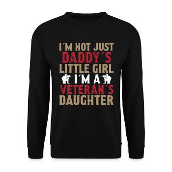 Je ne suis pas seulement la petite fille vétéran de papa - Sweat-shirt Unisexe - noir - Devant - Alina (178cm) & Michal (187cm)