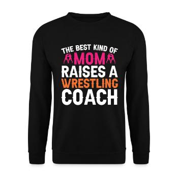 Le meilleur type de maman éduque un lutteur - Sweat-shirt Unisexe - noir - Devant - Alina (178cm) & Michal (187cm)