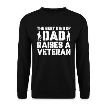 Le meilleur type de père élève un ancien combattant - Sweat-shirt Unisexe - noir - Devant - Alina (178cm) & Michal (187cm)