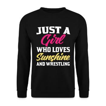 Juste une fille qui aime le soleil et la lutte - Sweat-shirt Unisexe - noir - Devant - Alina (178cm) & Michal (187cm)