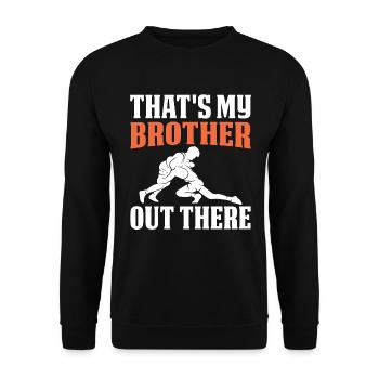 Das Ist Mein Bruder Da Draußen - Unisex Pullover - Schwarz - Vorne - Alina (178cm) & Michal (187cm)