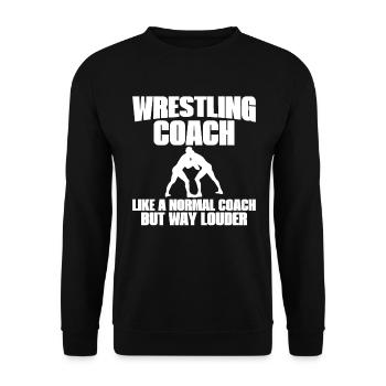 Wrestling Trainer Wie Ein Normaler Trainer - Unisex Pullover - Schwarz - Vorne - Alina (178cm) & Michal (187cm)