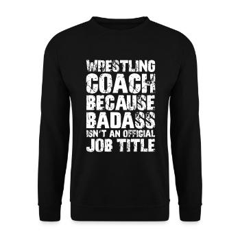 Wrestling Trainer Weil "knallhart" Kein Beruf Ist - Unisex Pullover - Schwarz - Vorne - Alina (178cm) & Michal (187cm)