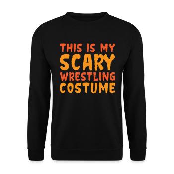 Das Ist Mein Gruseliges Wrestling Kostüm - Unisex Pullover - Schwarz - Vorne - Alina (178cm) & Michal (187cm)