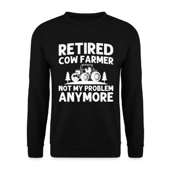 Retired cow breeders are no longer my problem - Unisex Sweatshirt - black - Front - Alina (178cm) & Michal (187cm)