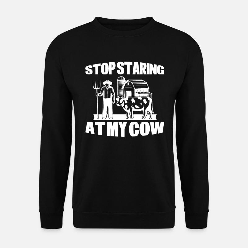 Ne regarde pas ma vache - Sweat-shirt Unisexe - noir