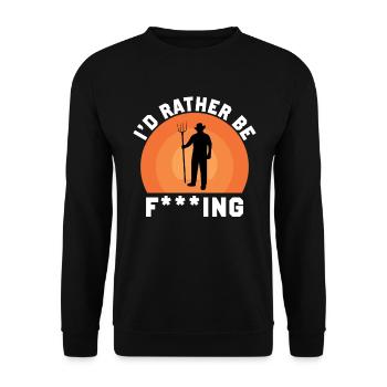Ich Würde Lieber F***en - Unisex Pullover - Schwarz - Vorne - Alina (178cm) & Michal (187cm)