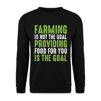Farming is not the goal - Farmer - Unisex Sweatshirt - black - Front - Alina (178cm) & Michal (187cm)