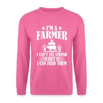 Ich Bin Ein Bauer Ich Kann Dummheit Nicht Heilen - Unisex Pullover - Pink - Vorne