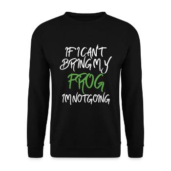 Wenn Ich Meinen Frosch Nicht Mitbringen Kann - Unisex Pullover - Schwarz - Vorne - Alina (178cm) & Michal (187cm)