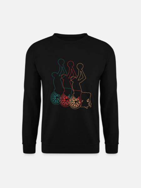 Rollstuhlbasketball Rollstuhl Basketball Retro - Unisex Pullover - Schwarz